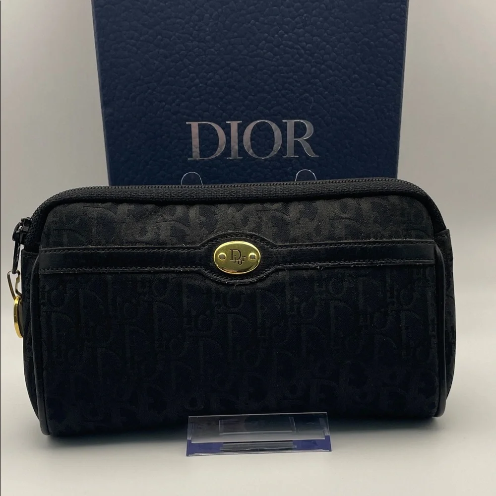 🎁 Dior Black Monogram Clutch Full Inclusion - Picture 1 of 11